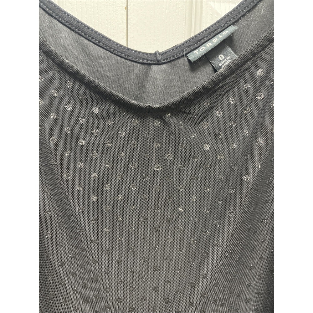 Torrid Women's 0 Black Sparkle Polka-Dot Adjustable Strap Cami - Picture 3 of 10